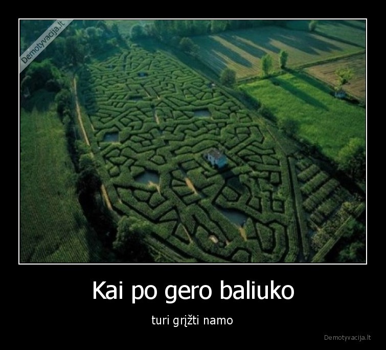 Kai po gero baliuko - turi grįžti namo