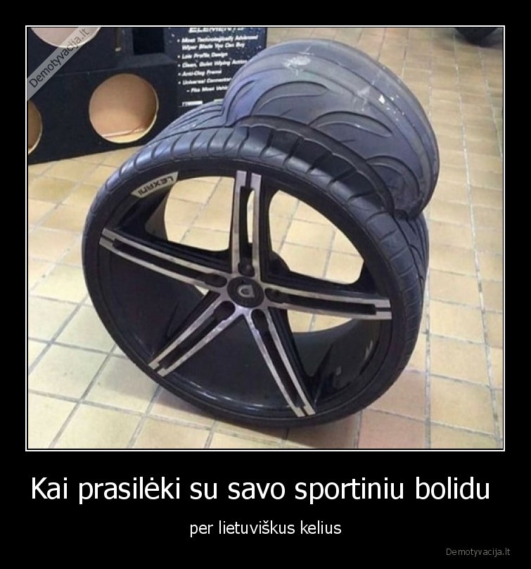 Kai prasilėki su savo sportiniu bolidu  - per lietuviškus kelius