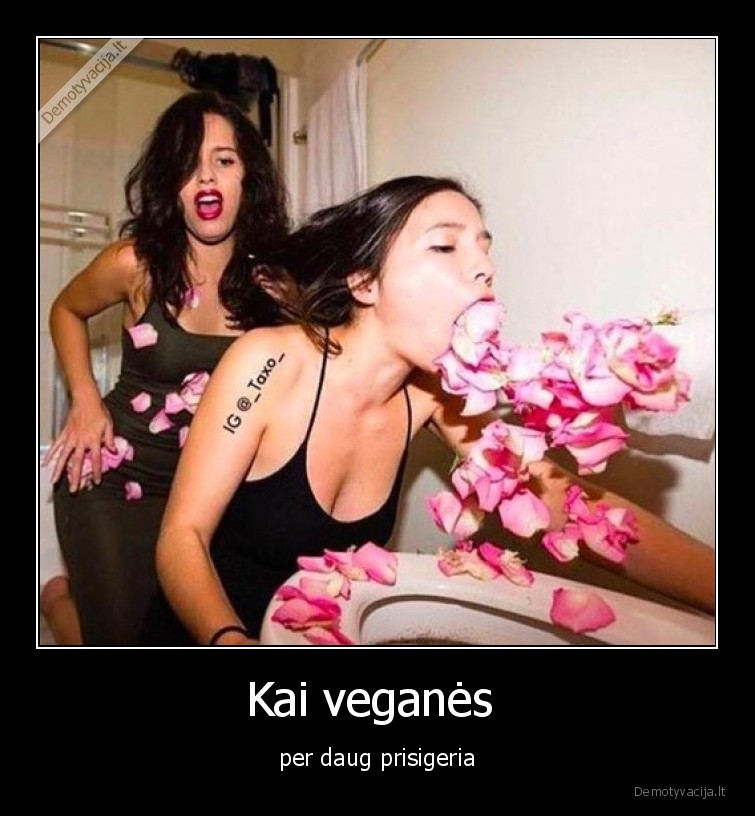 Kai veganės  - per daug prisigeria