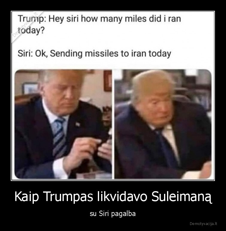 Kaip Trumpas likvidavo Suleimaną - su Siri pagalba