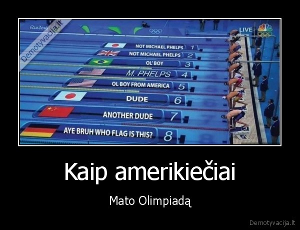 Kaip amerikiečiai - Mato Olimpiadą