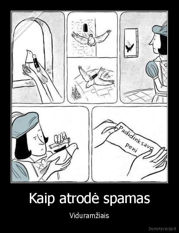 Kaip atrodė spamas - Viduramžiais