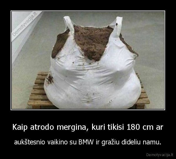 Kaip atrodo mergina, kuri tikisi 180 cm ar - aukštesnio vaikino su BMW ir gražiu dideliu namu.