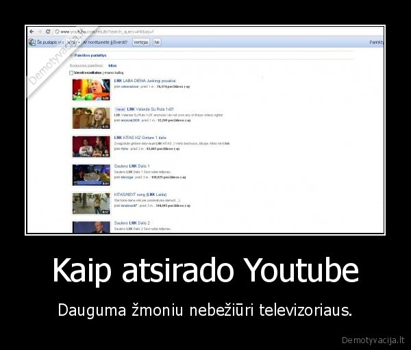 Kaip atsirado Youtube - Dauguma žmoniu nebežiūri televizoriaus.