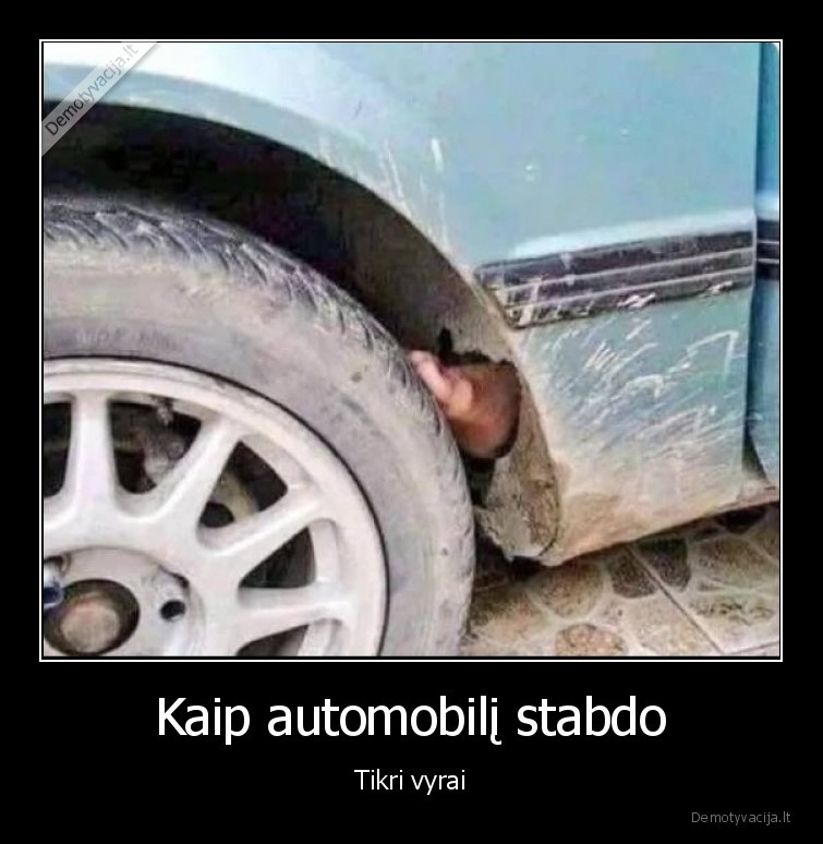 Kaip automobilį stabdo - Tikri vyrai