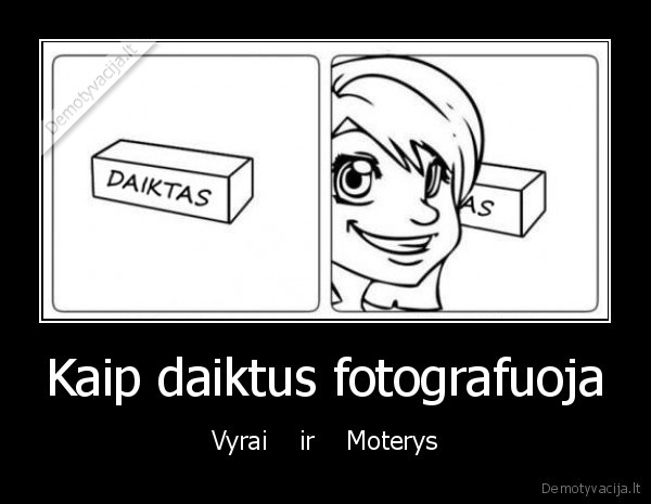 Kaip daiktus fotografuoja - Vyrai    ir    Moterys