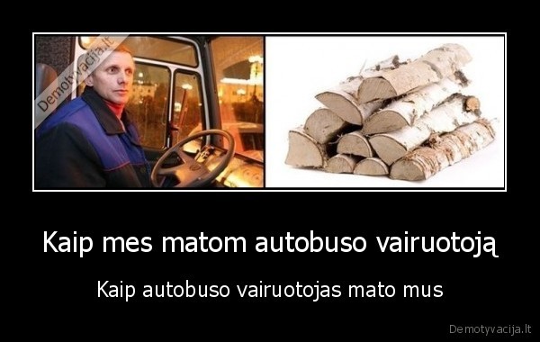 Kaip mes matom autobuso vairuotoją - Kaip autobuso vairuotojas mato mus