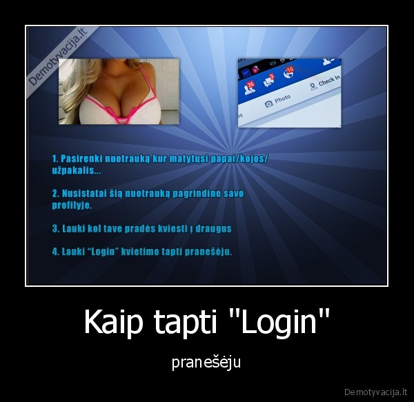 Kaip tapti "Login" - pranešėju