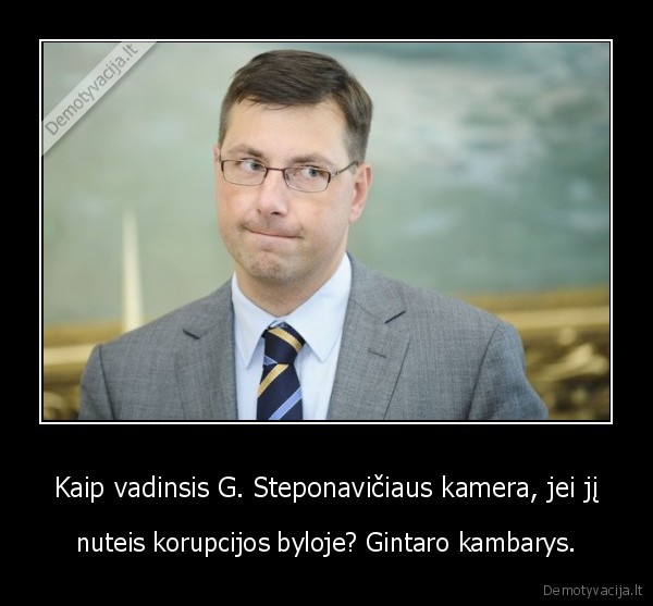 Kaip vadinsis G. Steponavičiaus kamera, jei jį - nuteis korupcijos byloje? Gintaro kambarys.