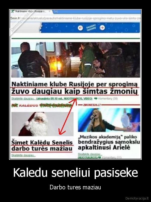 Kaledu seneliui pasiseke - Darbo tures maziau