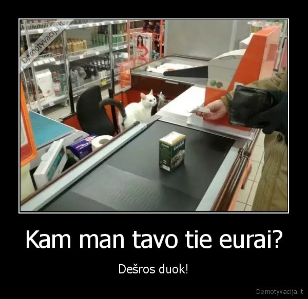 Kam man tavo tie eurai? - Dešros duok!