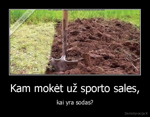 Kam mokėt už sporto sales, - kai yra sodas?