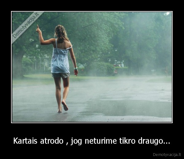 Kartais atrodo , jog neturime tikro draugo... - 