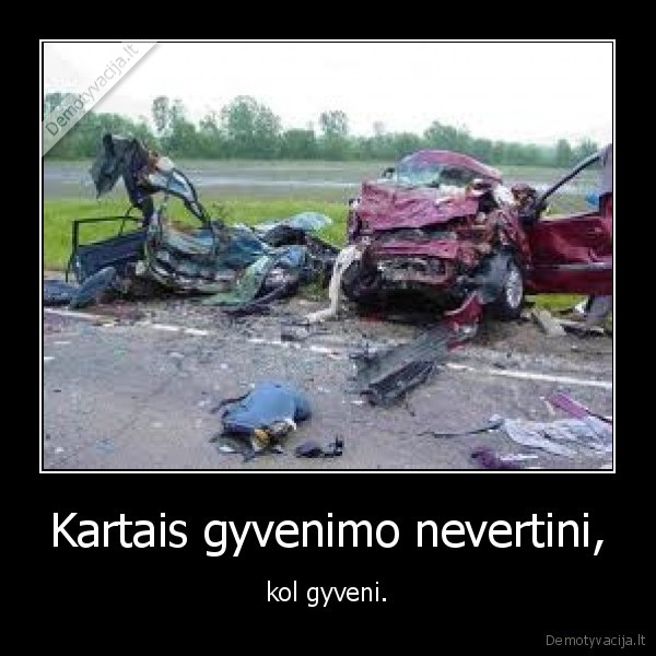 Kartais gyvenimo nevertini, - kol gyveni.