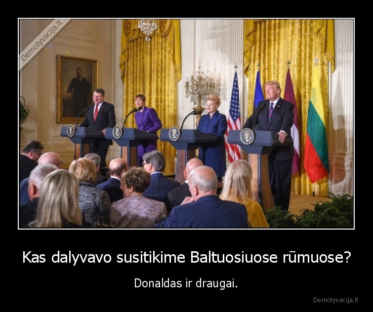 Kas dalyvavo susitikime Baltuosiuose rūmuose? - Donaldas ir draugai.