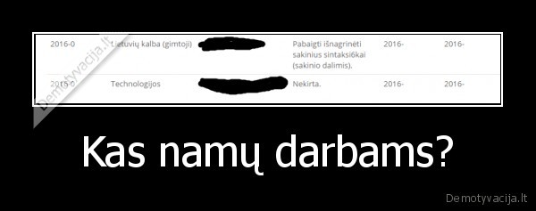 Kas namų darbams? - 