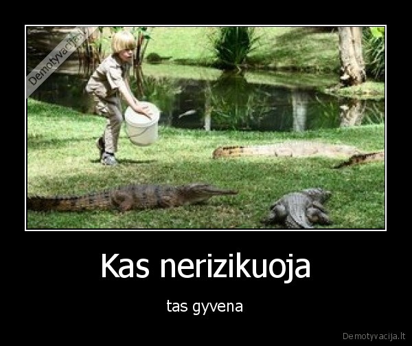 Kas nerizikuoja - tas gyvena