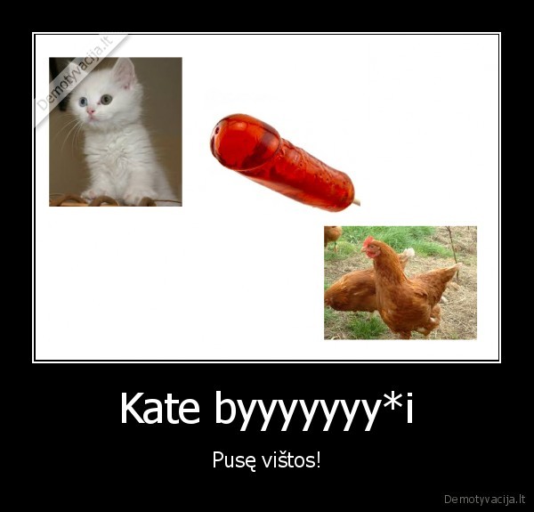 Kate byyyyyyy*i - Pusę vištos!