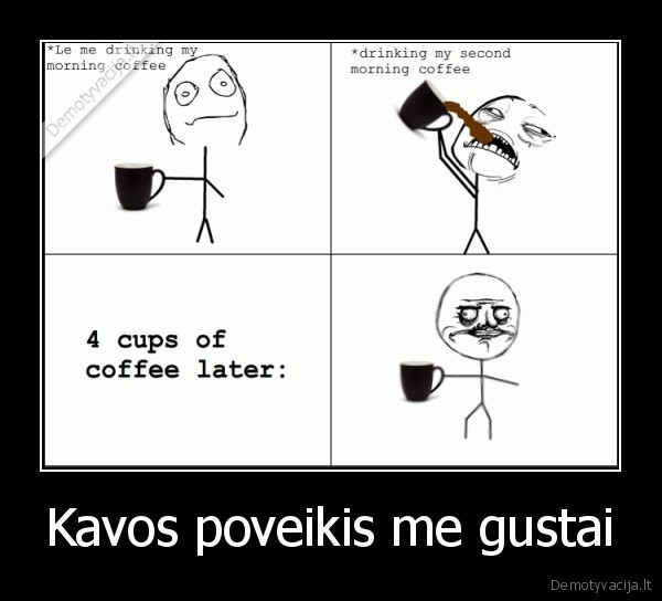 Kavos poveikis me gustai - 