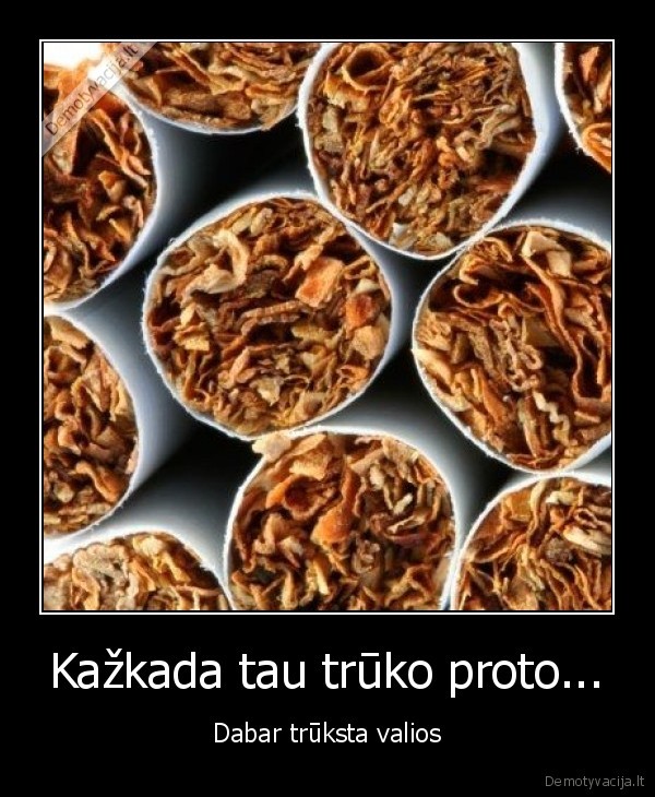 Kažkada tau trūko proto... - Dabar trūksta valios