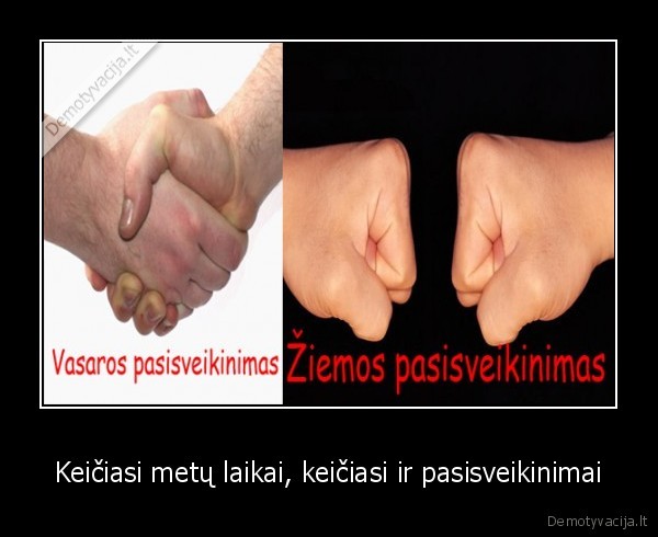 Keičiasi metų laikai, keičiasi ir pasisveikinimai - 