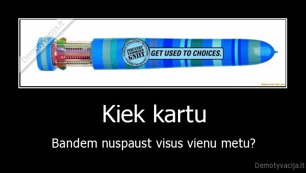 Kiek kartu - Bandem nuspaust visus vienu metu?