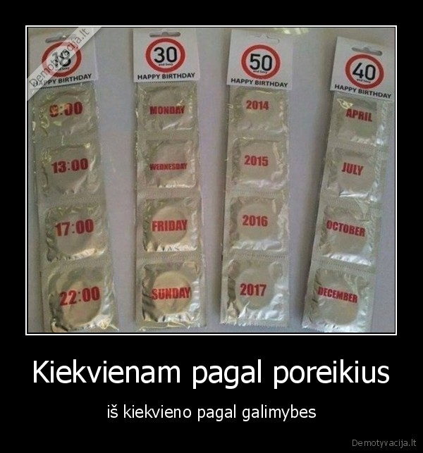 Kiekvienam pagal poreikius - iš kiekvieno pagal galimybes