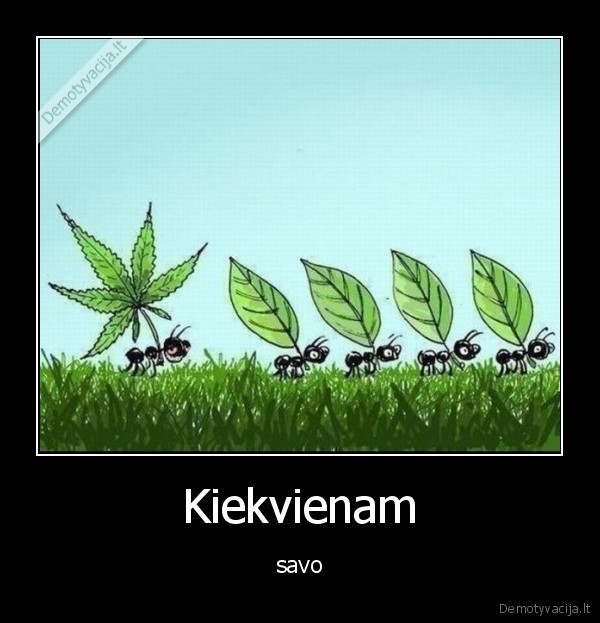 Kiekvienam - savo