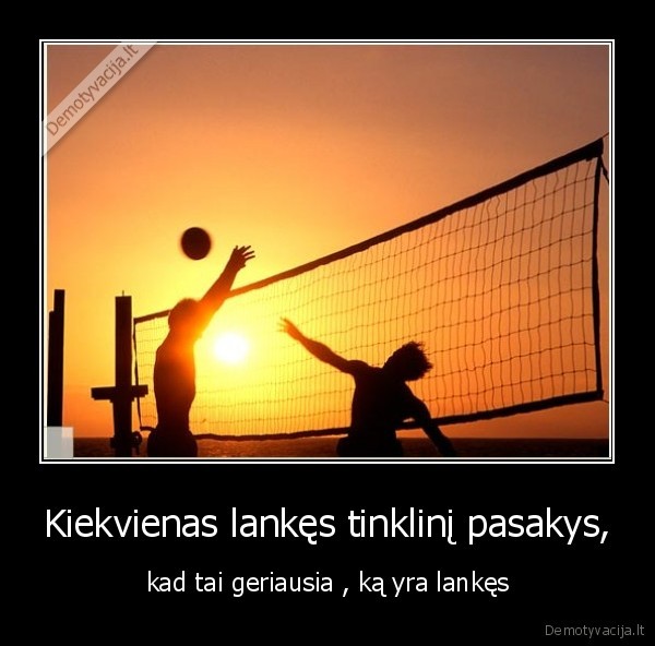 Kiekvienas lankęs tinklinį pasakys, - kad tai geriausia , ką yra lankęs