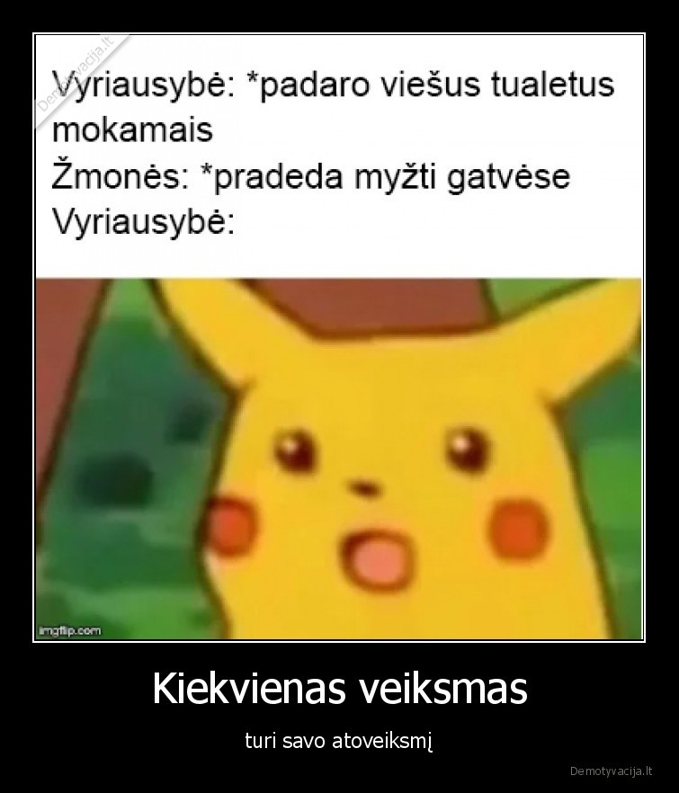 Kiekvienas veiksmas - turi savo atoveiksmį