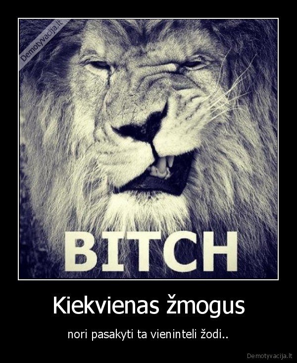 Kiekvienas žmogus - nori pasakyti ta vieninteli žodi..