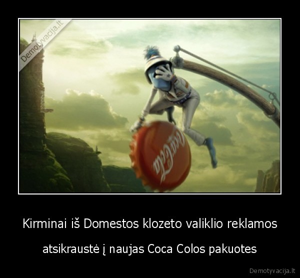 Kirminai iš Domestos klozeto valiklio reklamos - atsikraustė į naujas Coca Colos pakuotes