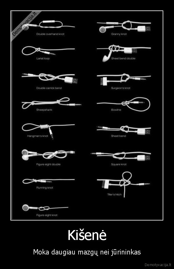 Kišenė - Moka daugiau mazgų nei jūrininkas
