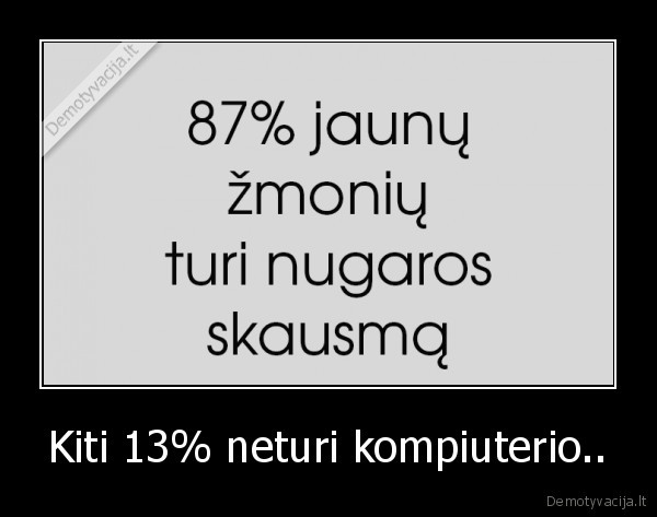 Kiti 13% neturi kompiuterio.. - 