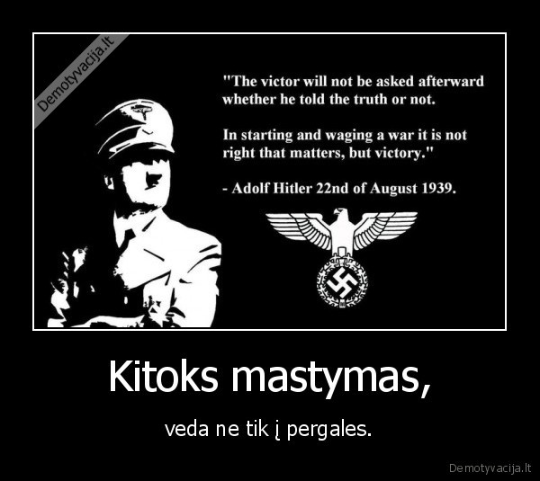 Kitoks mastymas, - veda ne tik į pergales.