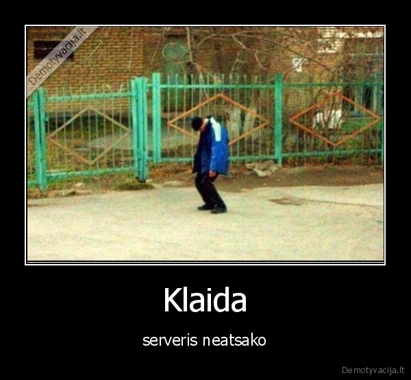 Klaida - serveris neatsako