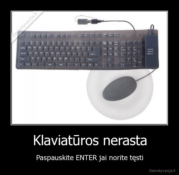 Klaviatūros nerasta - Paspauskite ENTER jai norite tęsti