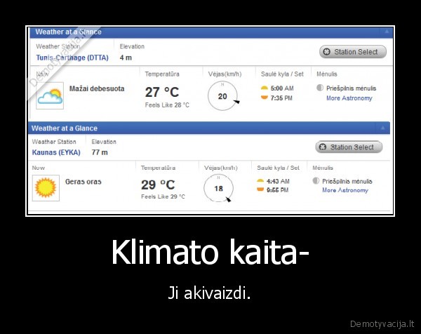 Klimato kaita- - Ji akivaizdi.