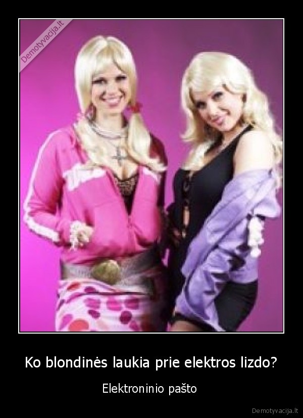 Ko blondinės laukia prie elektros lizdo? - Elektroninio pašto 