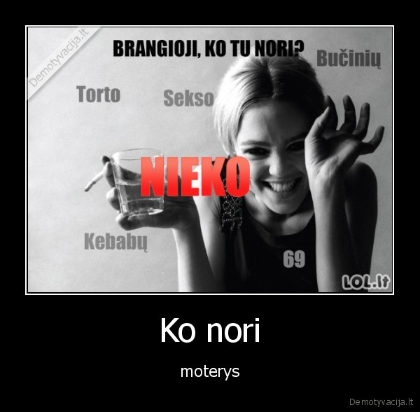 Ko nori - moterys