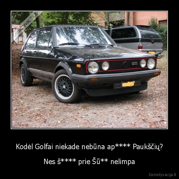 Kodėl Golfai niekade nebūna ap**** Paukščių? - Nes š**** prie Šū** nelimpa
