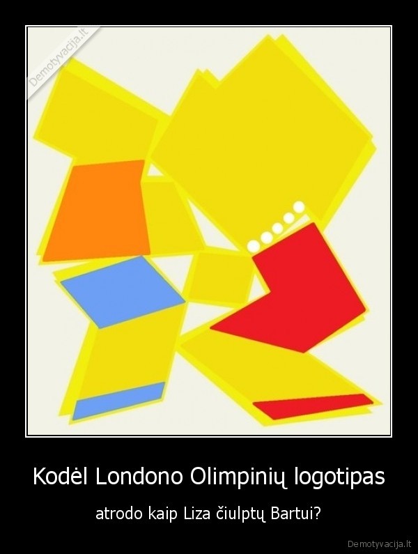 Kodėl Londono Olimpinių logotipas - atrodo kaip Liza čiulptų Bartui?