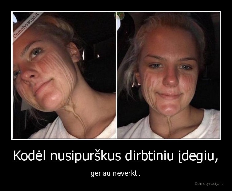 Kodėl nusipurškus dirbtiniu įdegiu, - geriau neverkti.