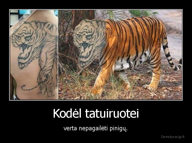 Kodėl tatuiruotei - verta nepagailėti pinigų.