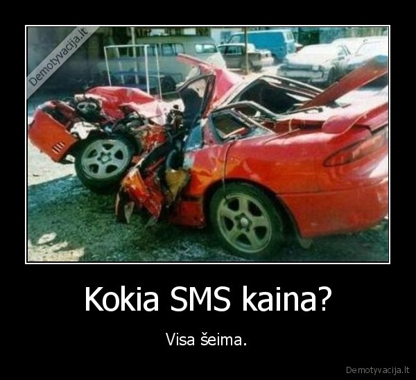 Kokia SMS kaina? - Visa šeima.