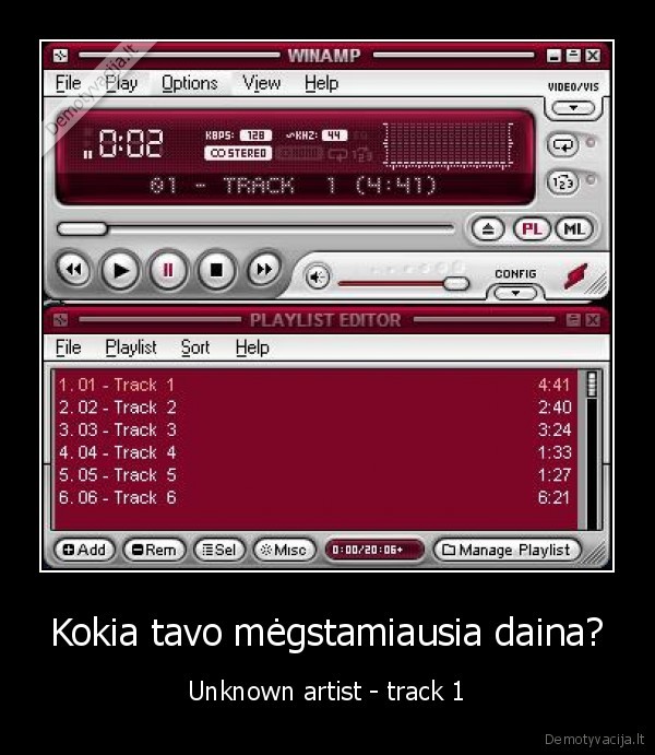 Kokia tavo mėgstamiausia daina? - Unknown artist - track 1