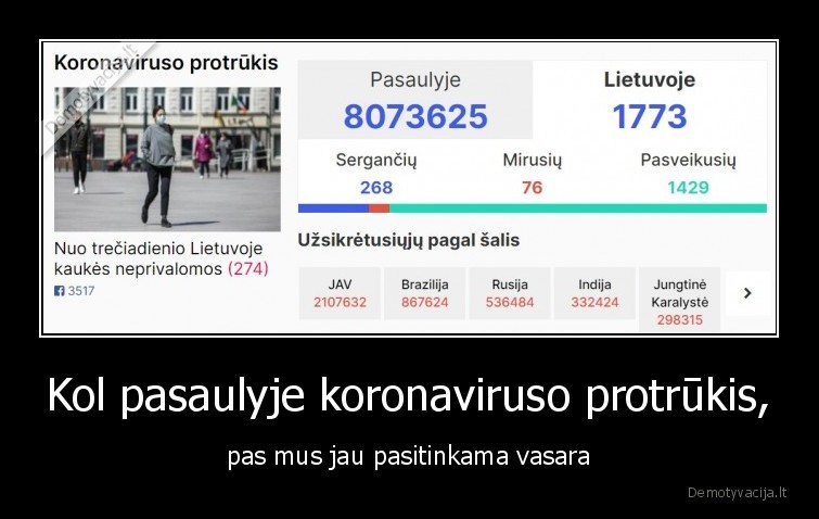 Kol pasaulyje koronaviruso protrūkis, - pas mus jau pasitinkama vasara