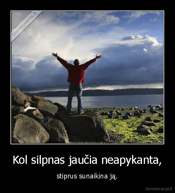 Kol silpnas jaučia neapykanta, - stiprus sunaikina ją.