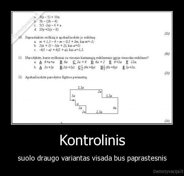 Kontrolinis - suolo draugo variantas visada bus paprastesnis