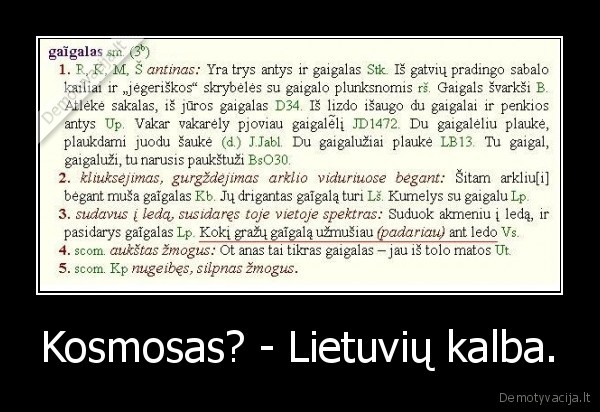 Kosmosas? - Lietuvių kalba. - 